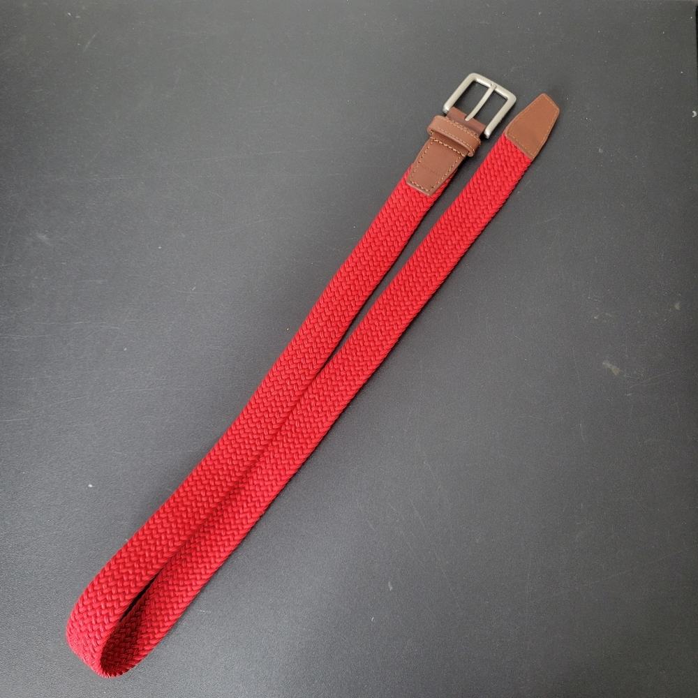 Cole Haan Red Braided Belt Size 34